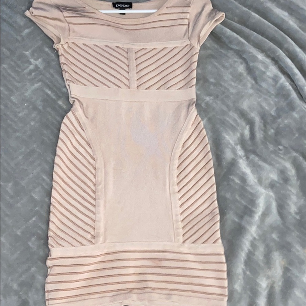Small Bebe light pink bandage dress!
